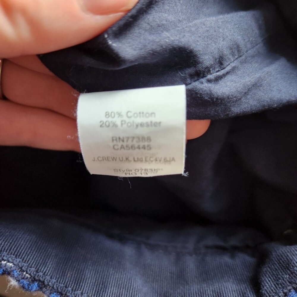 J crew sz2 embroidered‎ blue and white mini skirt boho, with pockets. - Picture 3 of 7